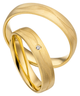 Linden Trauringe / Eheringe Bergdietikon mit Diamant 0.0200 ct. - 1322/1323